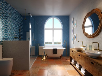 Mediterranean bathroom_副本