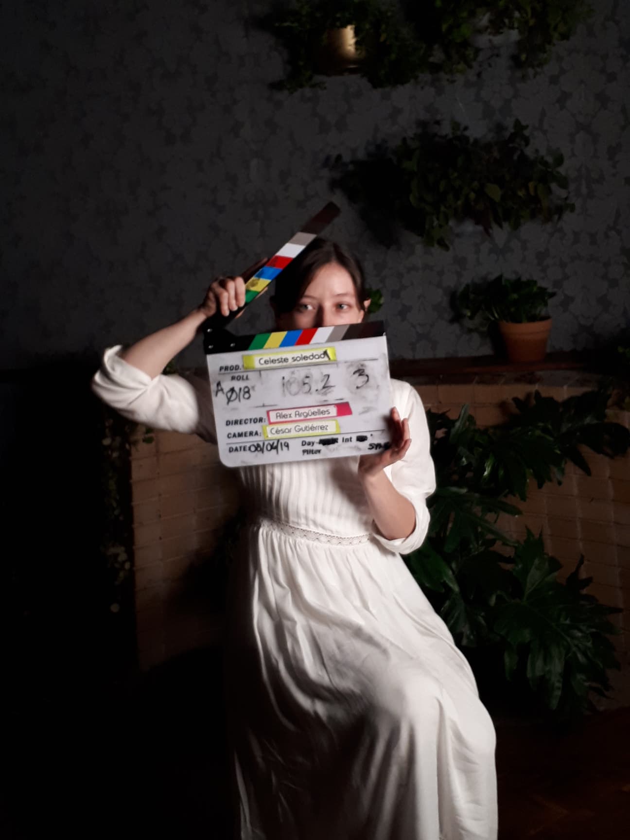 Soledad a punto de decir acción. FOTO Luisa Ringo