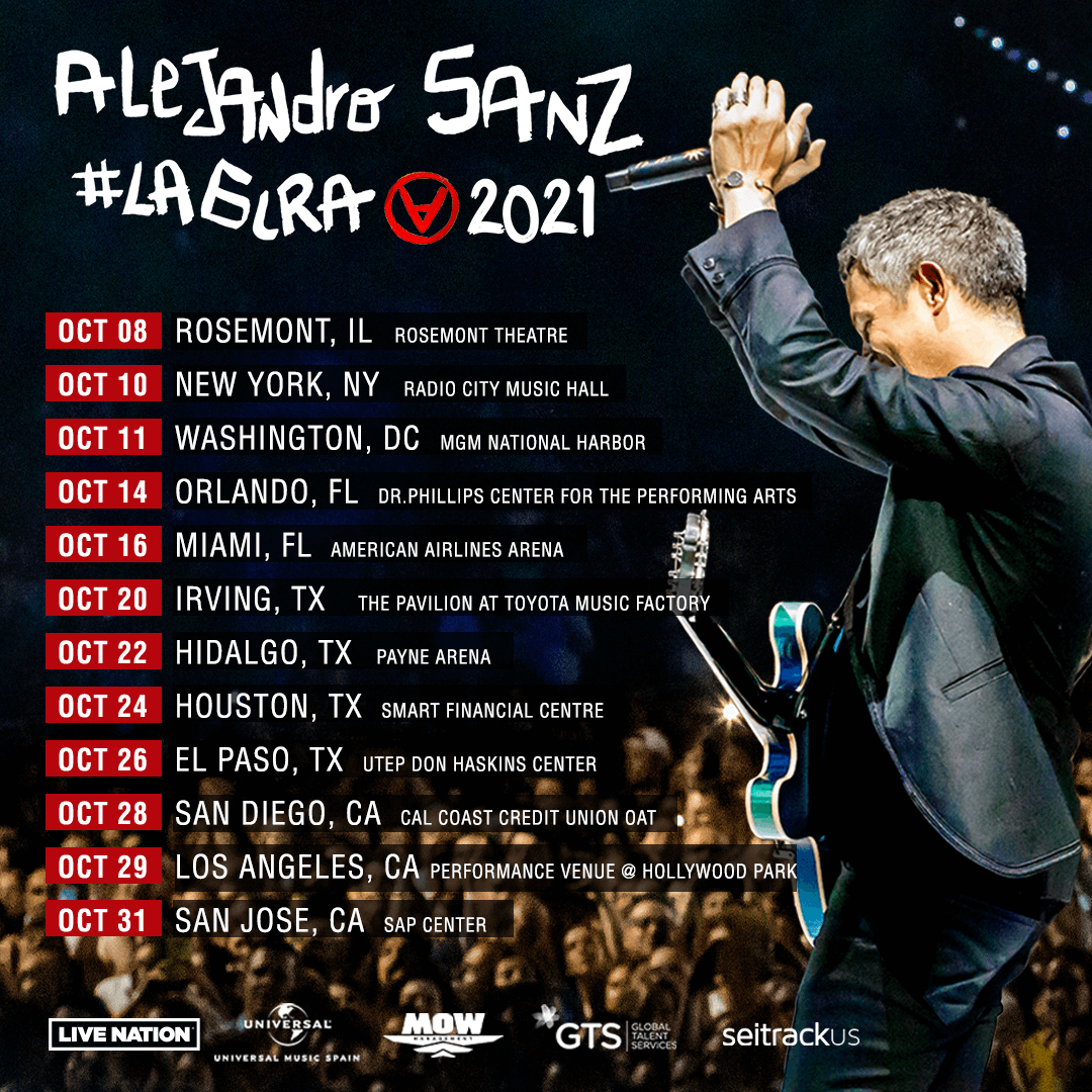Alejandro Sanz anuncia nuevas fechas de #LaGira 2021